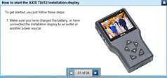 Training for the AXIS T8412 Installation Display