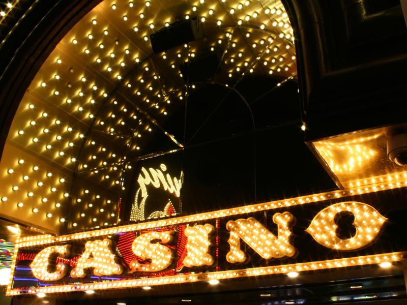 Casino sign in neon
