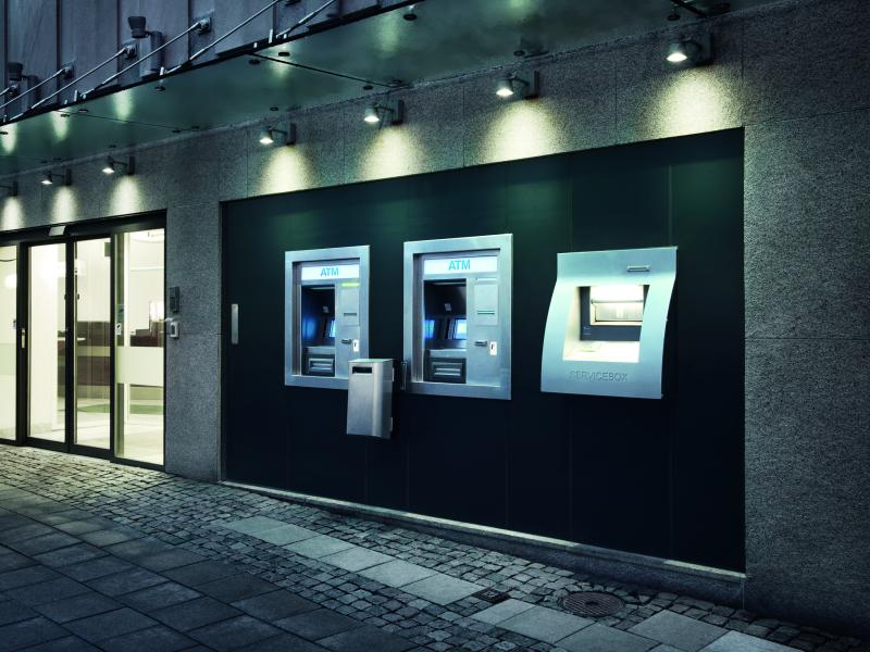 view over atms at nighttime