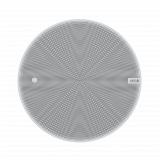 AXIS C1211-E Network Ceiling Speaker – Vorderansicht des grauen Netzwerklautsprechers