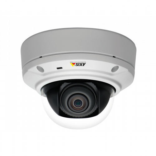 IP Camera AXIS m3026ve has compact, vandal-resistant, outdoor-ready design. The camera is viewed from its´ front.