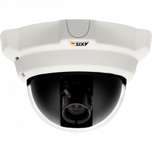 IP Camera AXIS P3304 has unobtrusive and intelligent video capabilities. The camera is viewed from it´s front.