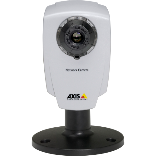 AXIS 207 is a bandwidth-efficient MPEG-4 IP camera. Camera is viewed from its front.