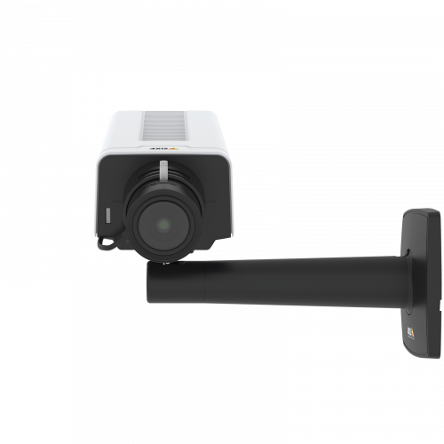 AXIS P1378 IP Camera è dotata di stabilizzatore elettronico dell'immagine. La telecamera è vista da davanti.