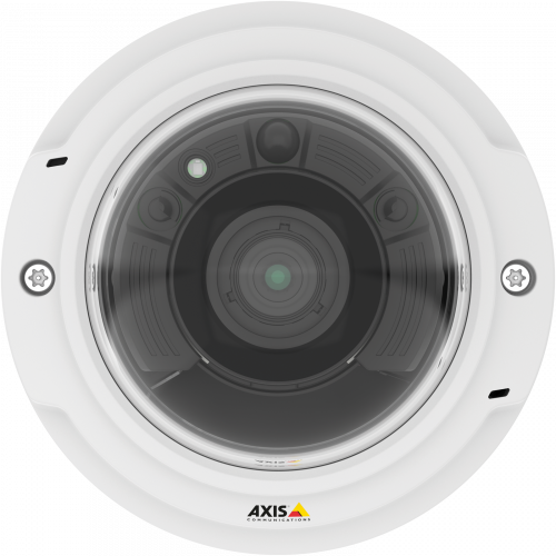 A câmera IP Axis P3374-LV possui zoom e foco remotos, áudio bidirecional e portas de E/S