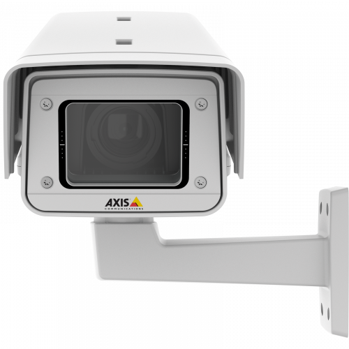 La caméra IP AXIS Q1615-E Mk II comprend un objectif i-CS. Le produit est vu de face.