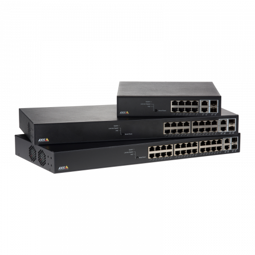 AXIS T85 Network Switch seriesファミリーを正面から見た図