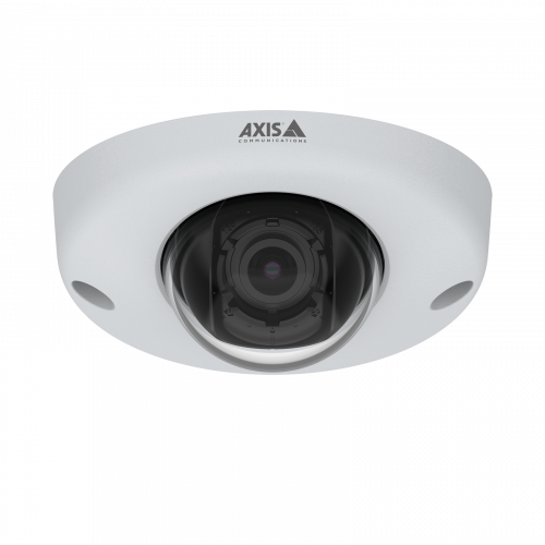 La cámara IP AXIS P3925-R es robusta y a prueba de agresiones, con Lightfinder. Se muestra de frente. 