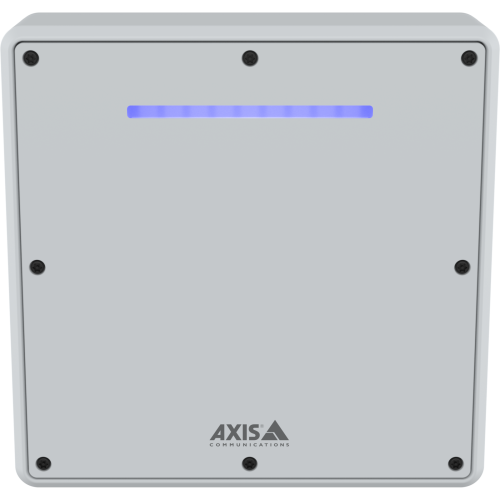 正面がホワイトのAXIS D2210-VEと青色LEDのAxisレーダー