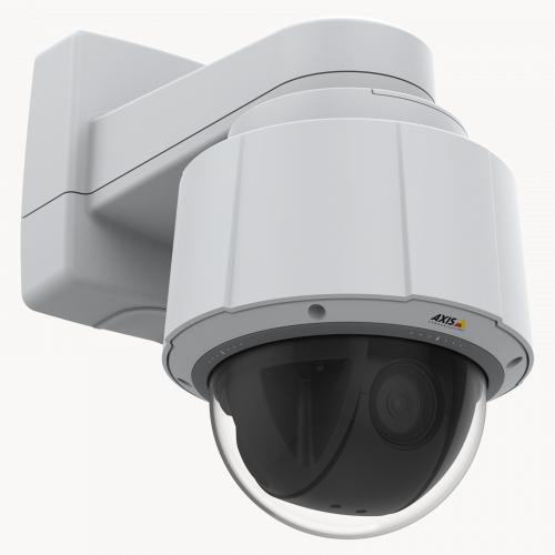 A câmera IP AXIS Q6075 possui PTZ para ambientes internos, resolução HDTV 720p e zoom óptico de 30x