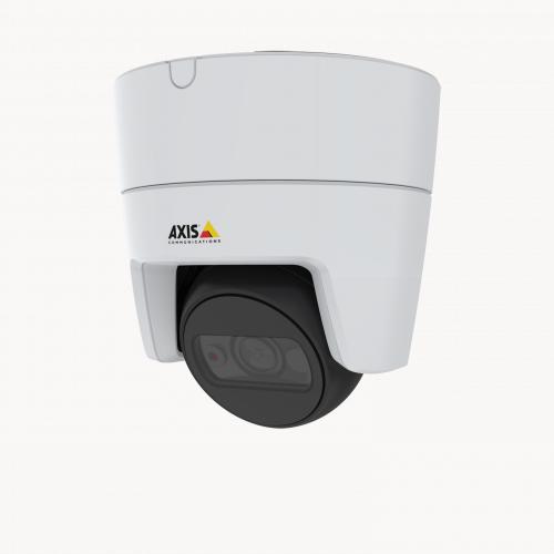 AXIS M3115-LVE IP Camera mounted in ceiling from left angle