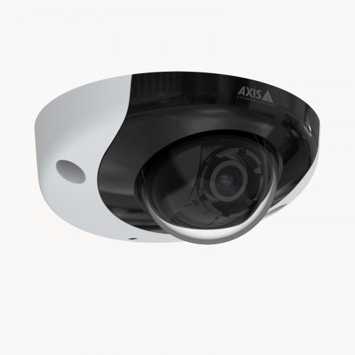 AXIS P3935-LR is a robust, vandal-resistant IP camera. The product is viewed from its right angle.