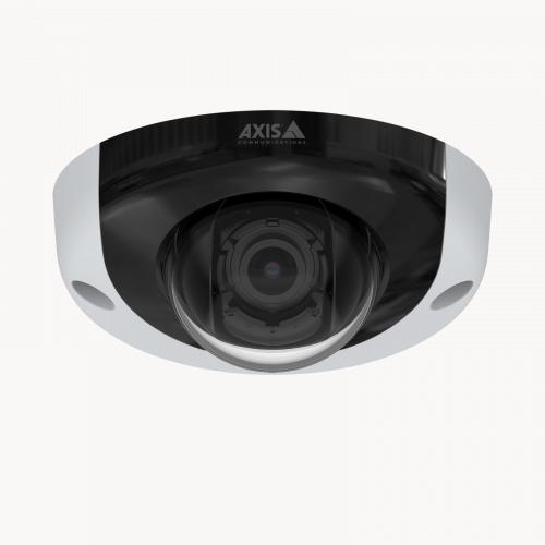 AXIS P3935-LR is a robust, vandal-resistant IP camera. The product is viewed from its front. 