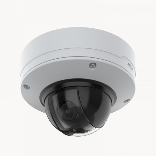 AXIS Q3538-LVE Dome Camera, celing mounted, viewed from its left agle