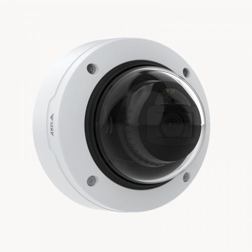 AXIS P3267-LV Dome Camera mounted on wall from right