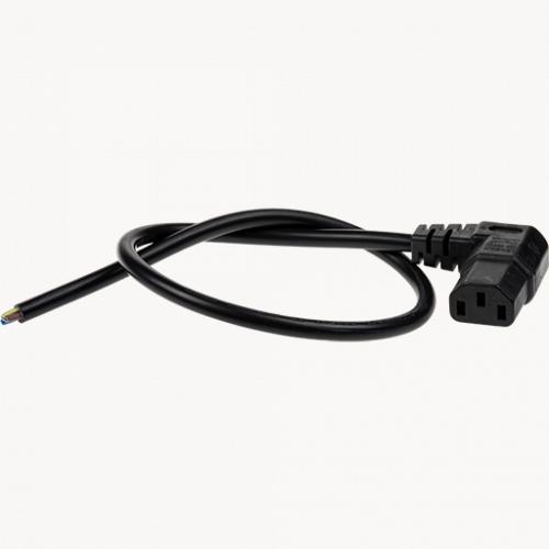 Mains Cable Angle C13-Open 0.5m