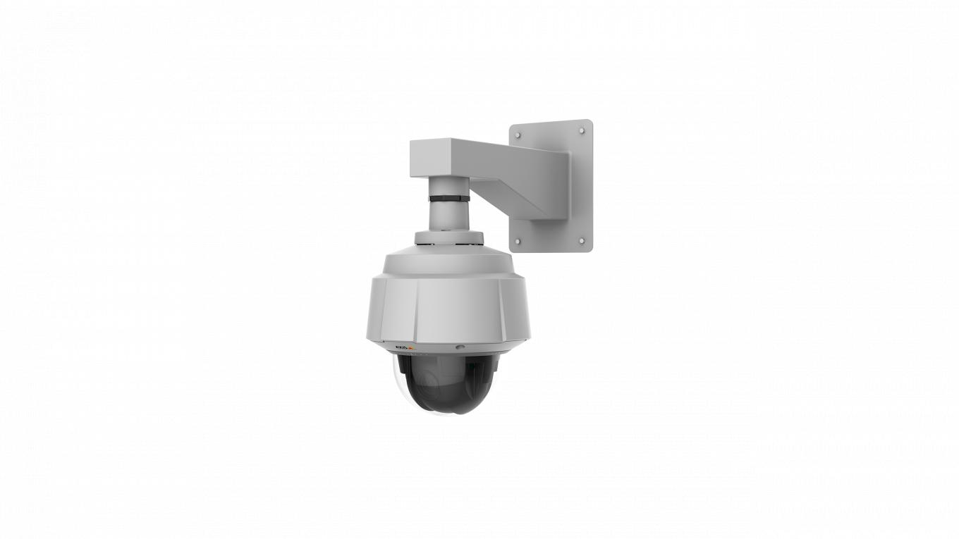 AXIS 1.5" NPS/NPT Male Coupler with IP camera viewed from its left angle