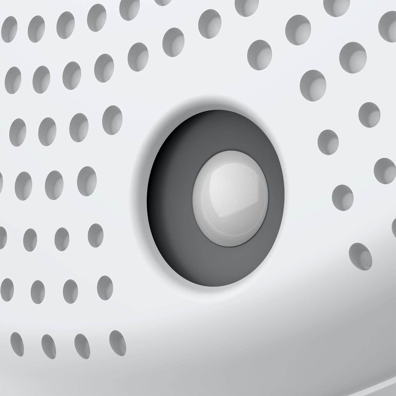 AXIS C1410 Network Mini Speaker com sensor PIR visto pelo ângulo esquerdo