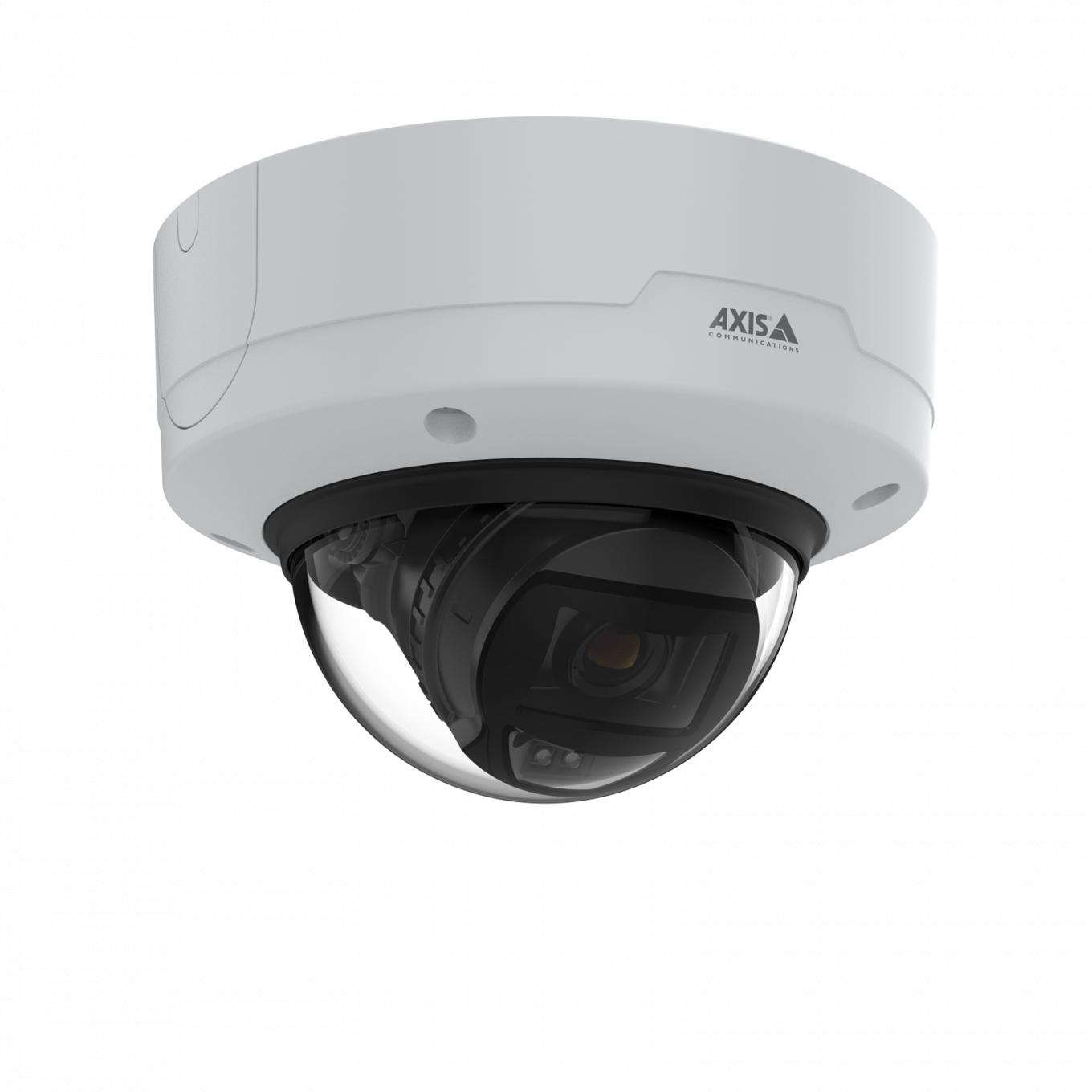 AXIS P3265-LVE Dome Camera zamontowana na suficie — widok z prawej