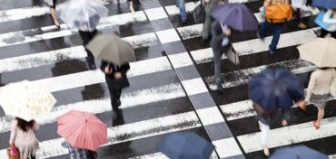 Regentropfen machen eine intelligente Stadt