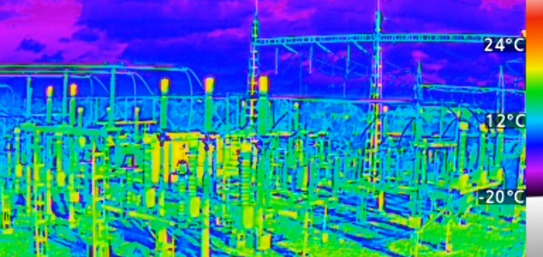 Thermal imaging in substations