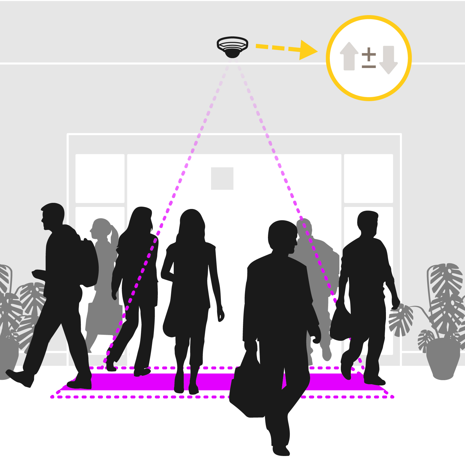 Vector of video views counter, user count of live stream close up