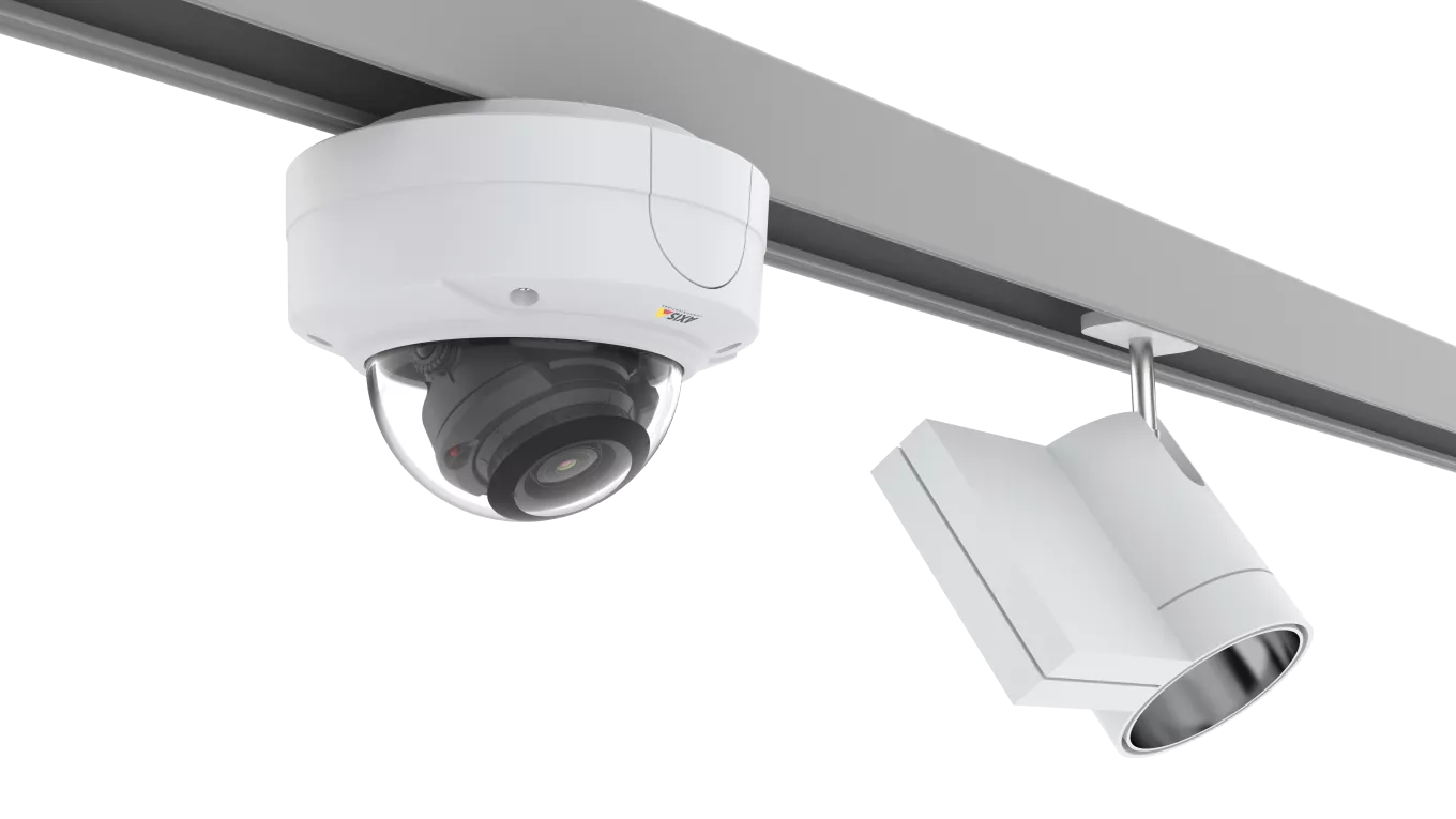 AXIS T91A33 Lighting Track Mount, with gray zumtobel track