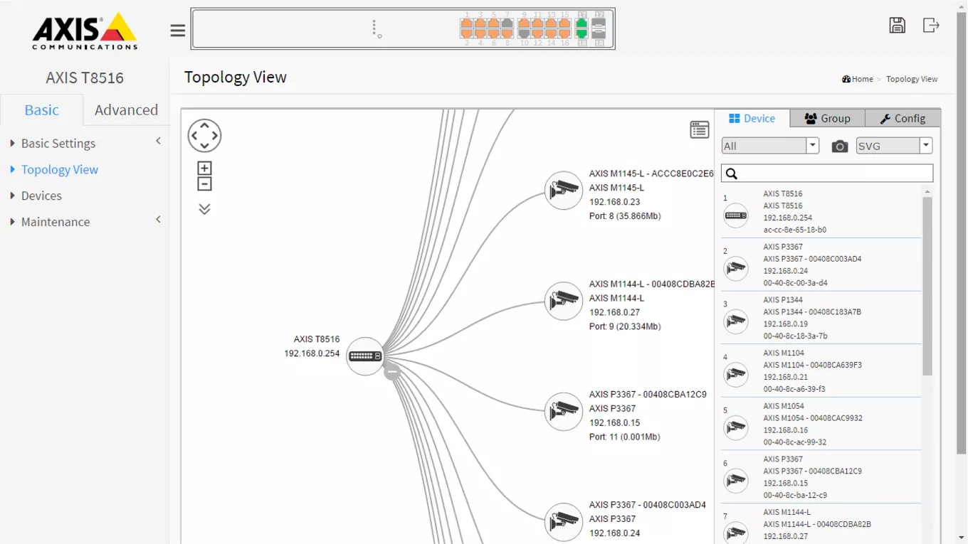 AXIS T8516 Guide part 1