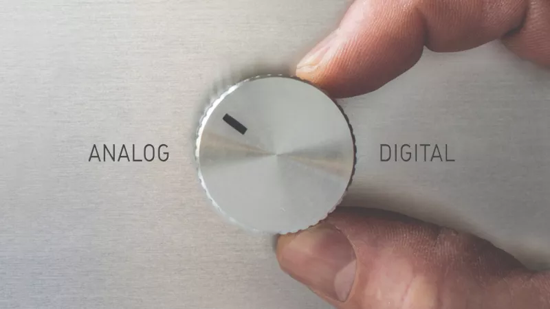 Analog and digital button