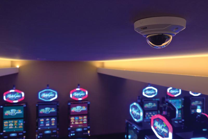 Axis Camera in gaming machine hall.