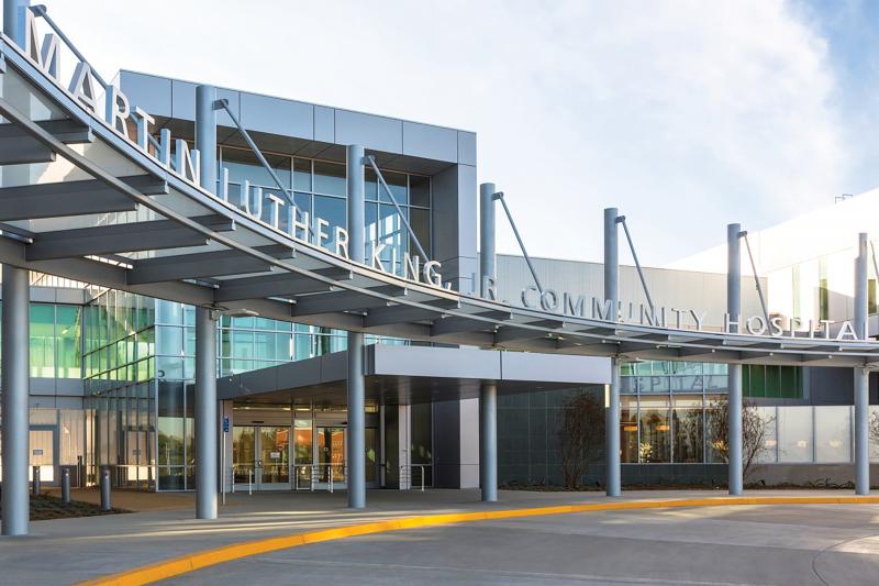 Martin Luther King JR. Community Hospital entrance.