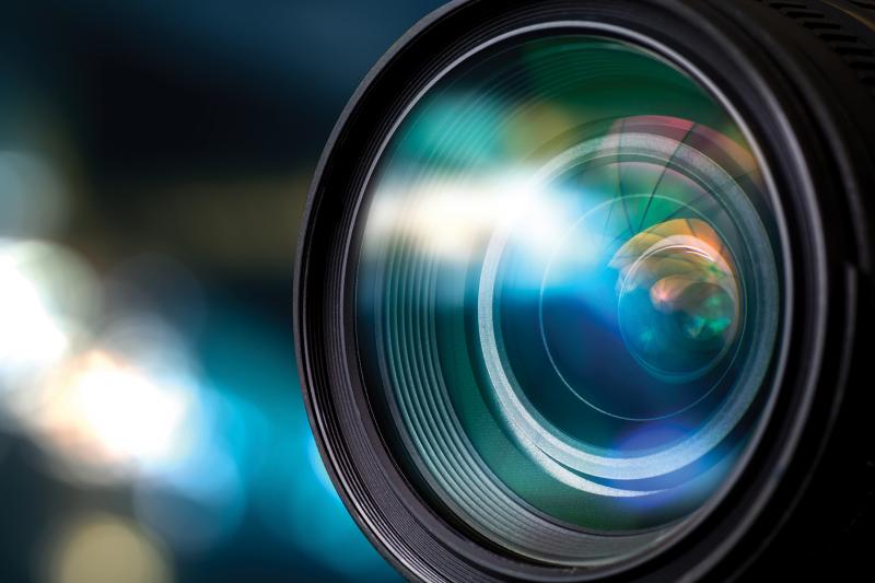 close up of a camera lens