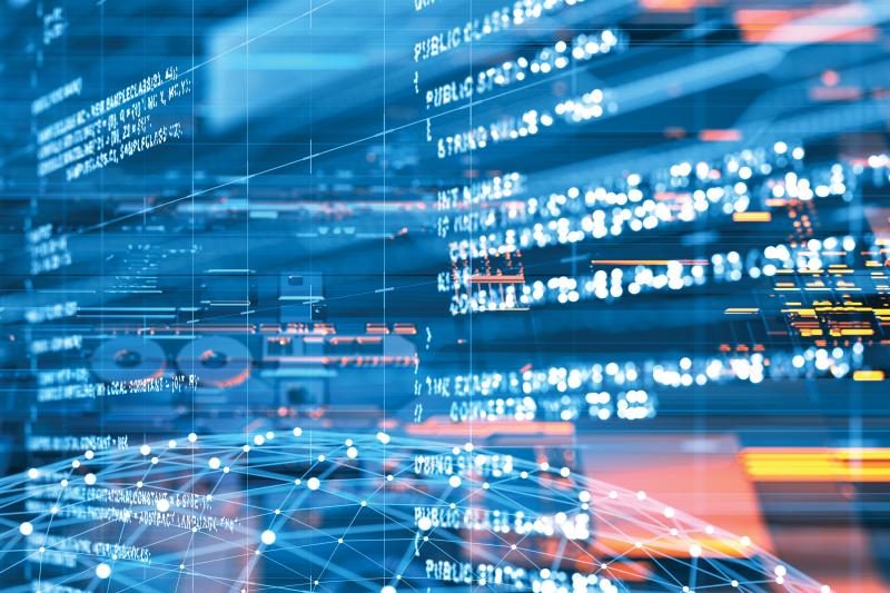 virtual screens in blue color