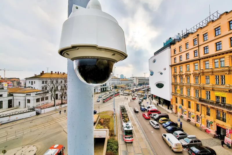 Camera overlooking the city of Brno