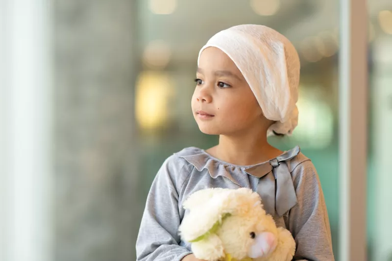Girl with teddybear