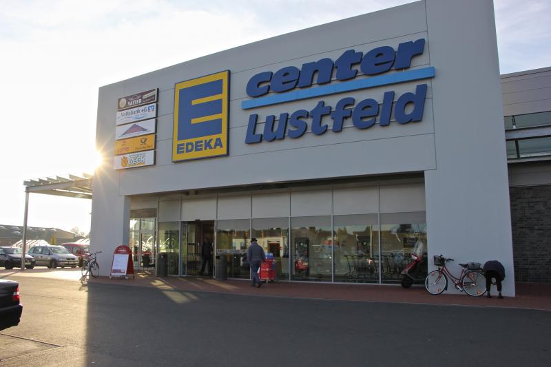 Exterior of Edeka’s branch in Lustfeld, Germany