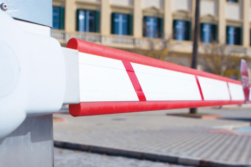 Closeup of a parking boom