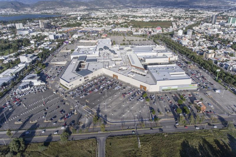 Aerial photo of shopping center