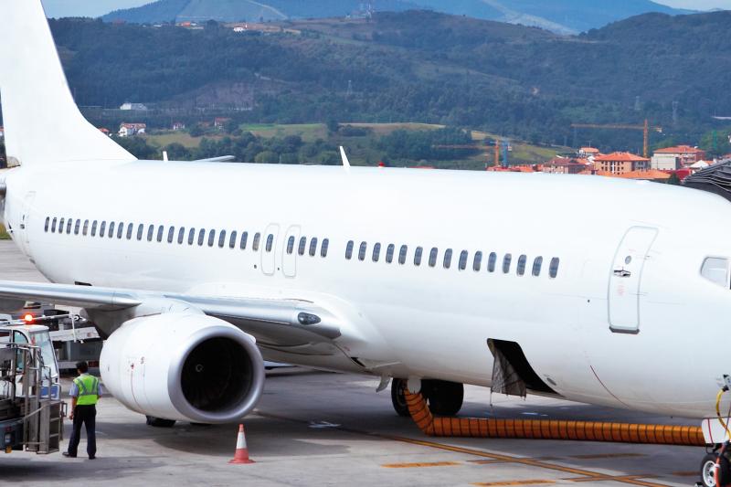 Airport with airplane 