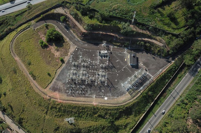 Helicopter perspective of EDP power site