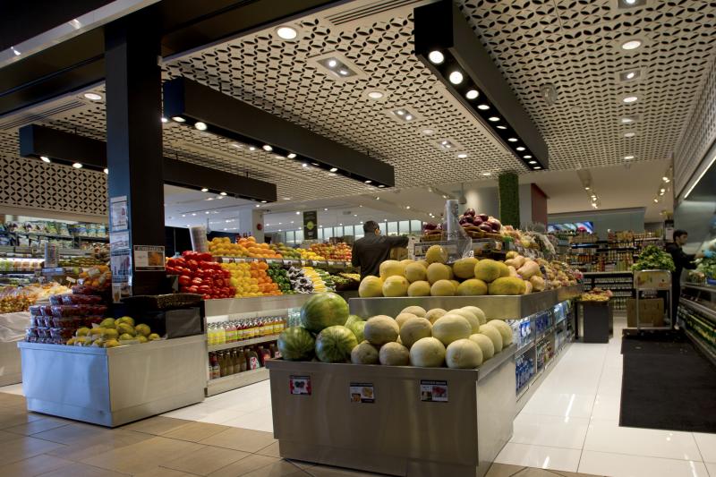 Grocery store in vegetables department