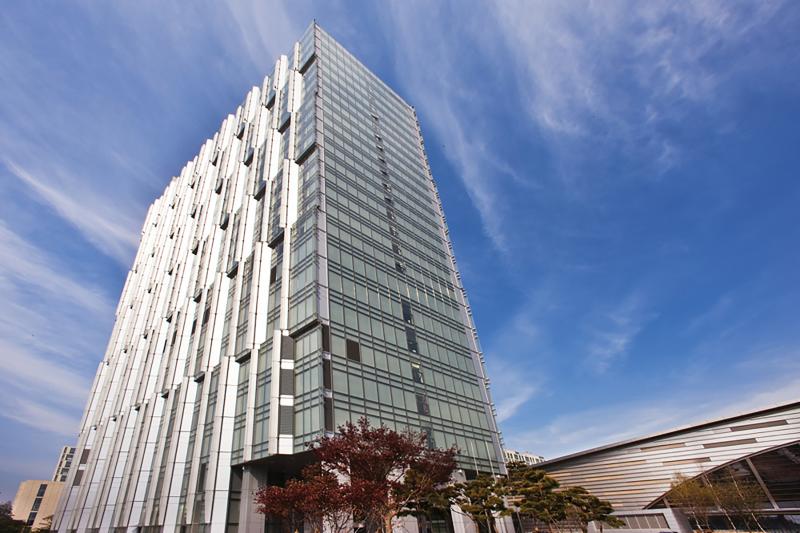 Sheraton hotel building with blue sky