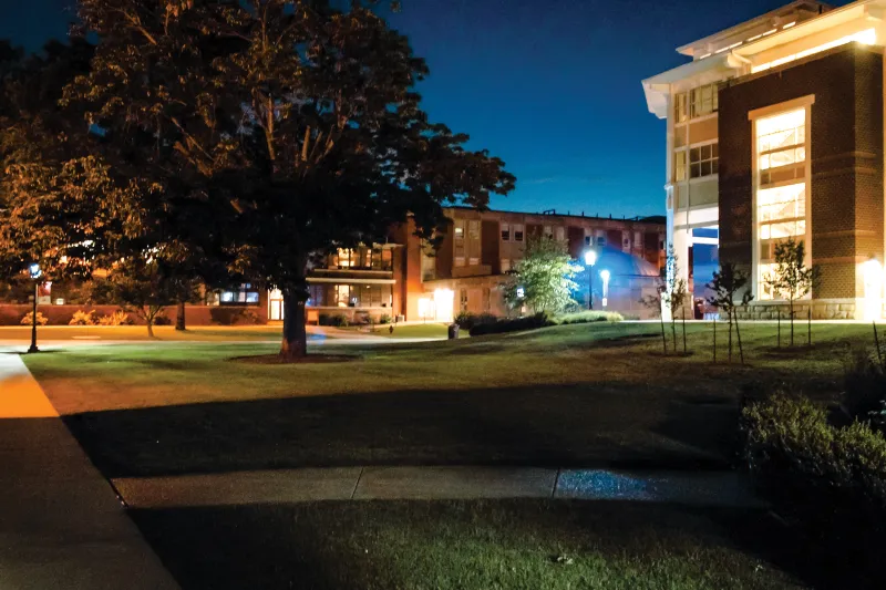 campus at night