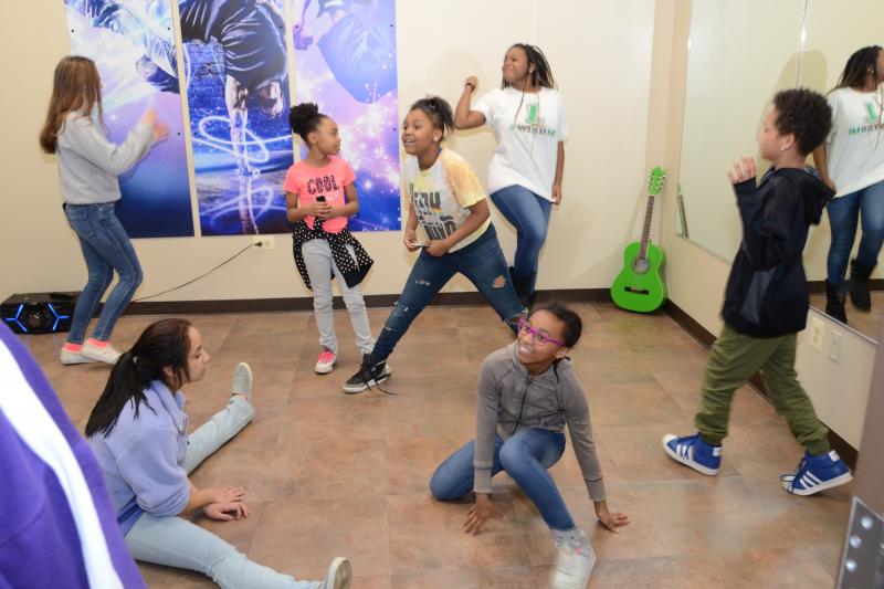 Kids dancing at Boys and Girls Club