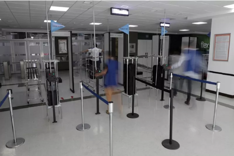 Security screening area at Flex