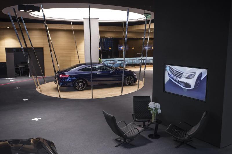 Car in showroom