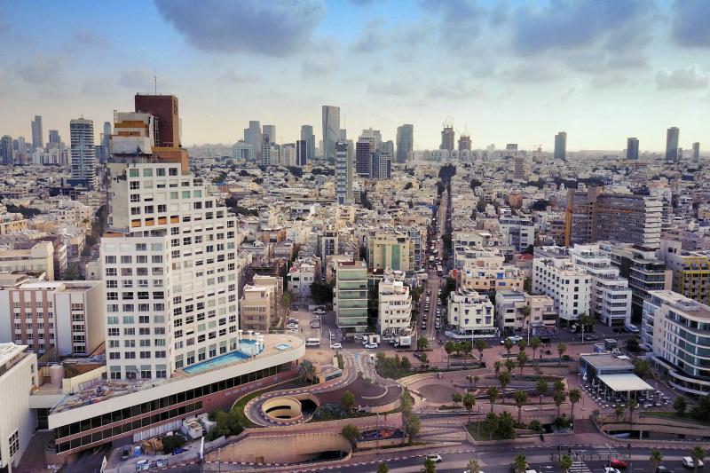 tel aviv, viewed from above