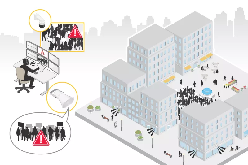 audio for safety, crowd and people management