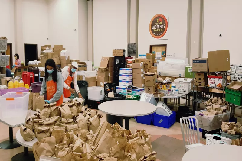 Food pantry boxing perishables