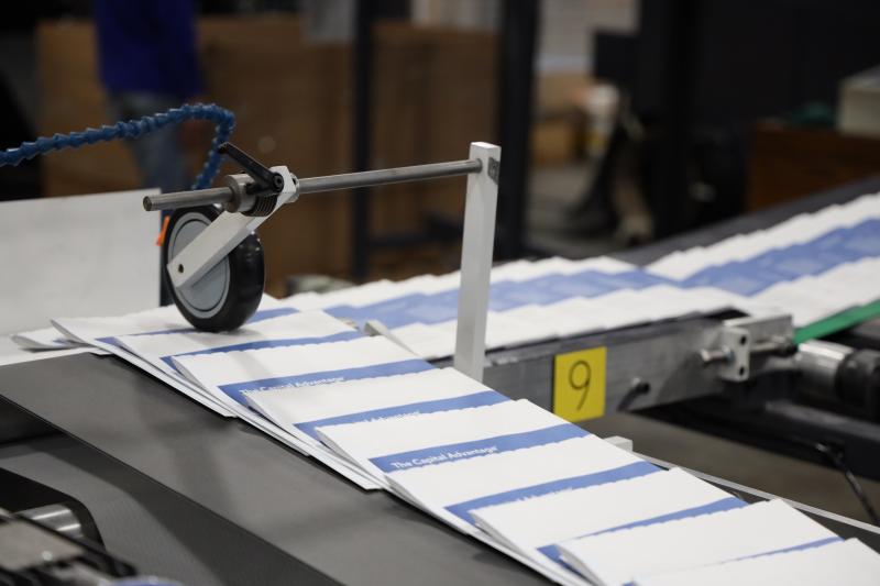 Close up of documents being printed